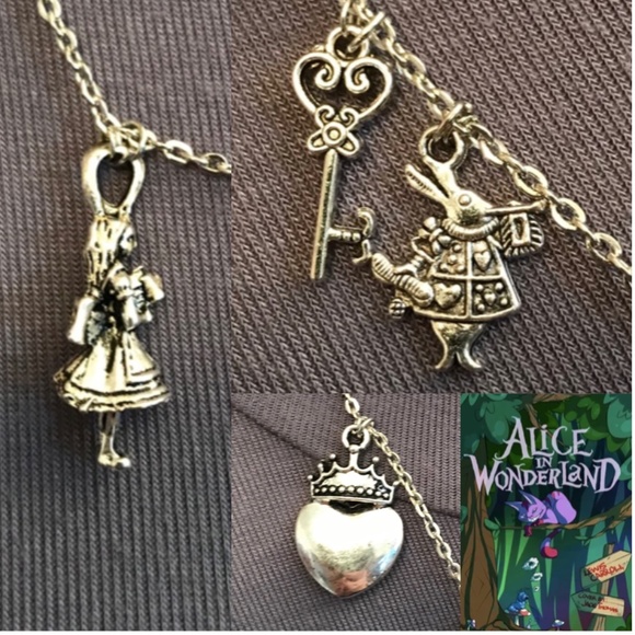 Alice in Wonderland by Lewis Carroll Handmade Literature Necklace, Book Cover - Picture 3 of 16